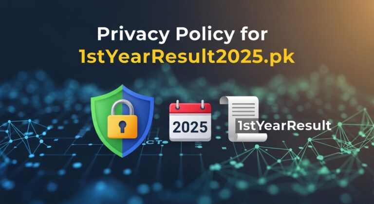 Privacy Policy for 1stYearResult2025.pk