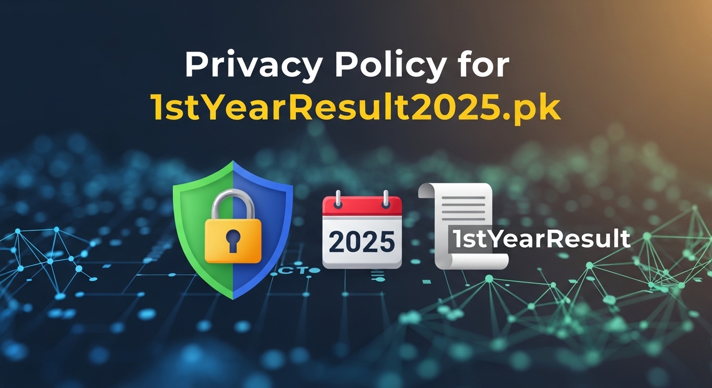 Privacy Policy for 1stYearResult2025.pk